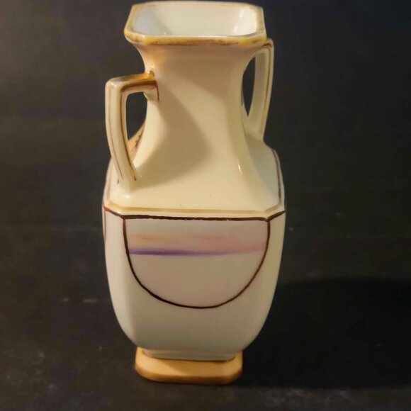 Antique Hand-Painted Porcelain Nippon Vase - Picture 3 of 8